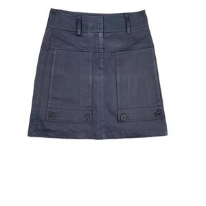 Women's Theory Gray Cargo Pocket  A-Line Mini Skirt Office  Work Professional-2